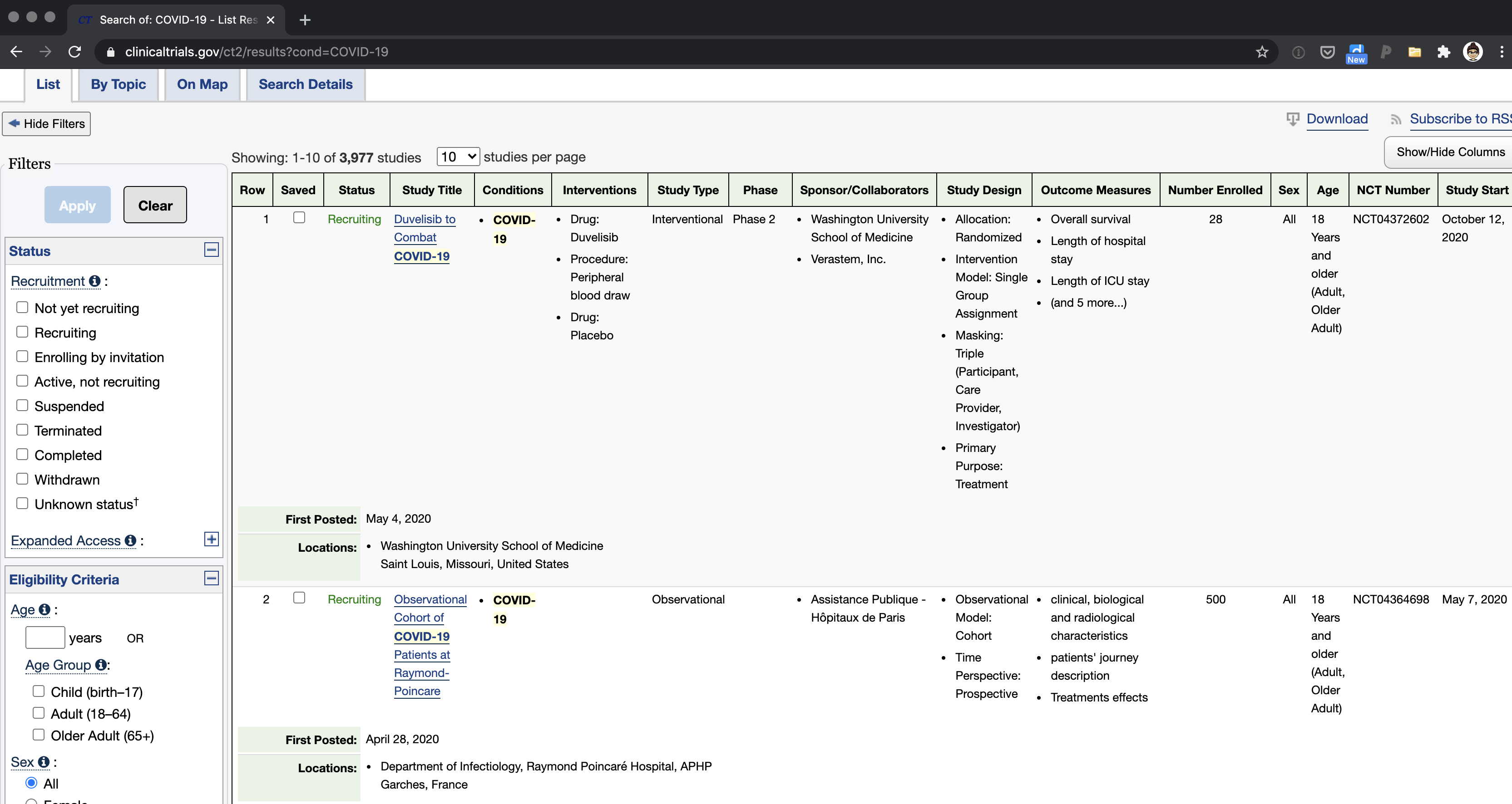 Image of clinicaltrials.gov